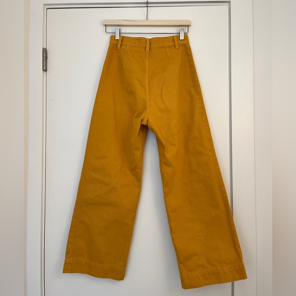 & Other Stories High Rise Wide Leg Mustard Jeans - Picture 2 of 10